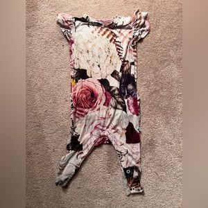 Posh Peanut bamboo floral onesie